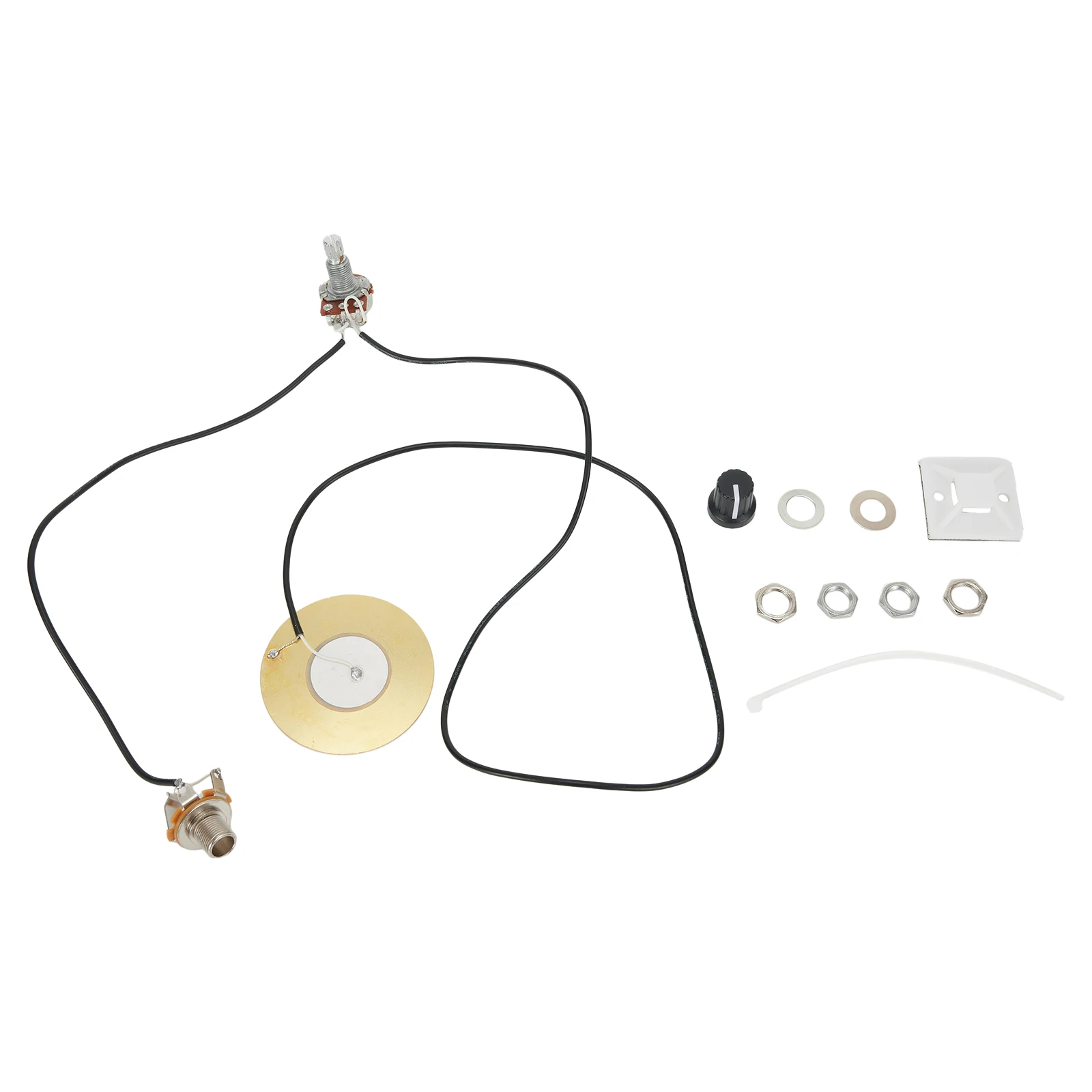 For Box Guitar Piezo Transducer Pre-wired with Volume Knob for Ukulele Mandolin Violin Banjo String Instruments
For Box Guitar Piezo Transducer Pre-wired with Volume Knob for Ukulele Mandolin Violin Banjo String Instruments