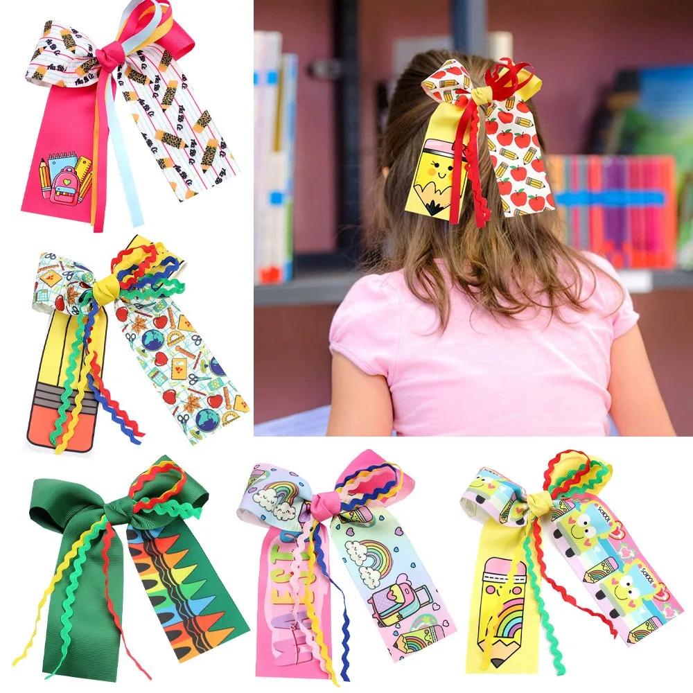 20pc Baby Hair Clips Girls Back to School Rainbow Pencil Print & Apple Fruit Pattern Bowknot Barrettes for Kids Hair Accessories
20pc Baby Hair Clips Girls Back to School Rainbow Pencil Print & Apple Fruit Pattern Bowknot Barrettes for Kids Hair Accessories