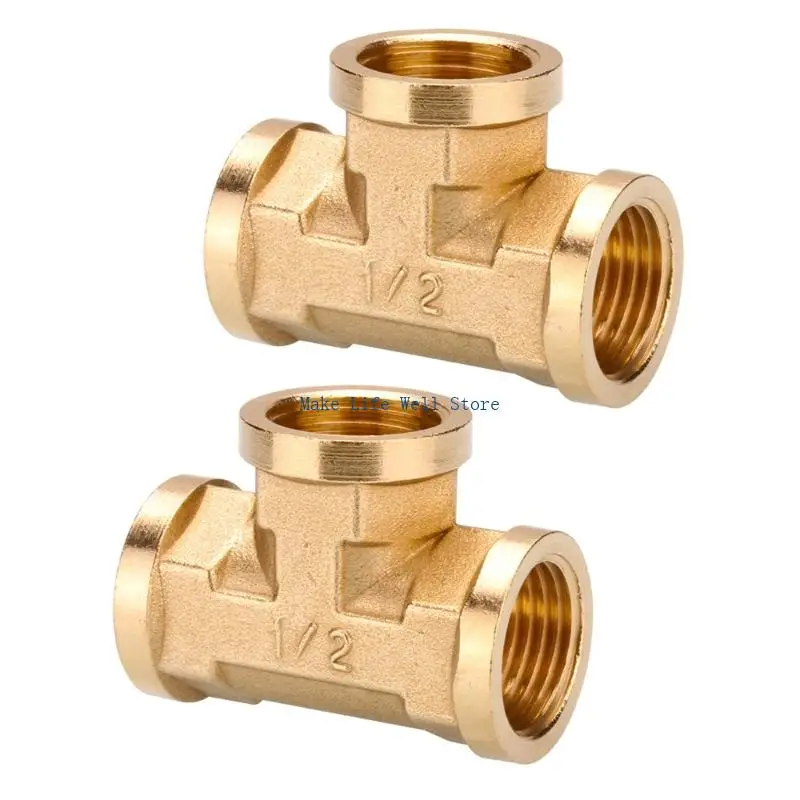 2Pcs High Temperature Brass Tees Fitting Pressure Tees Fitting for Household
2Pcs High Temperature Brass Tees Fitting Pressure Tees Fitting for Household