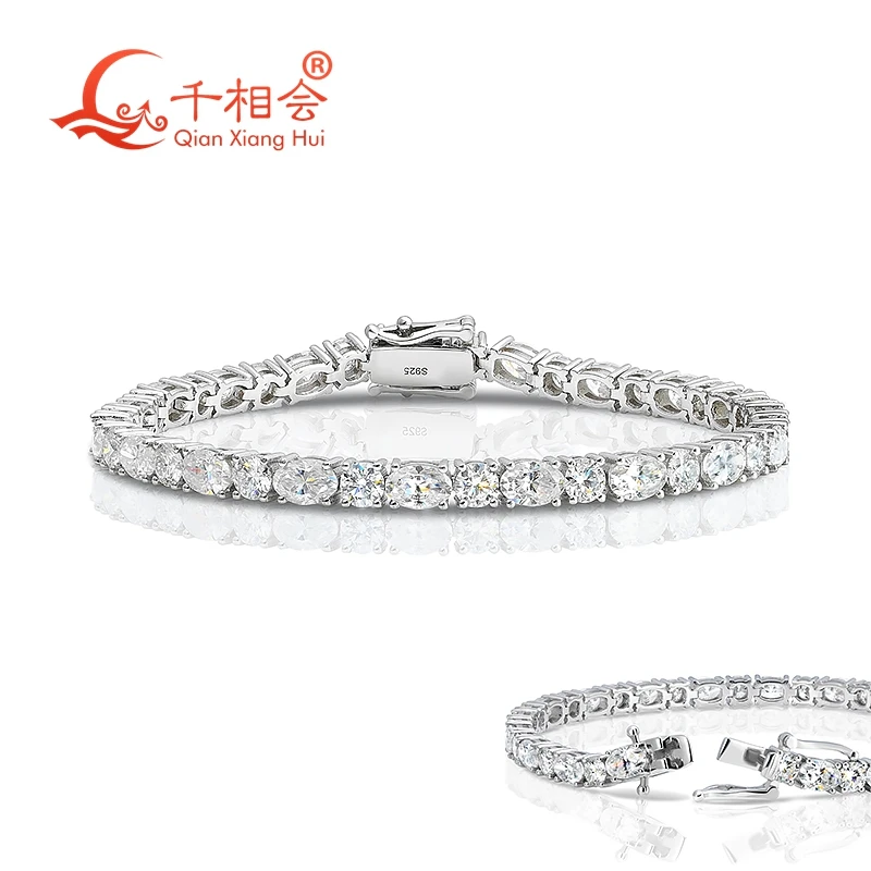 4mm round mix 4*6mm oval shape Tennis Bracelet necklace S925 Sterling Silver D vvs white Moissanite jewelry Men Women gift
4mm round mix 4*6mm oval shape Tennis Bracelet necklace S925 Sterling Silver D vvs white Moissanite jewelry Men Women gift