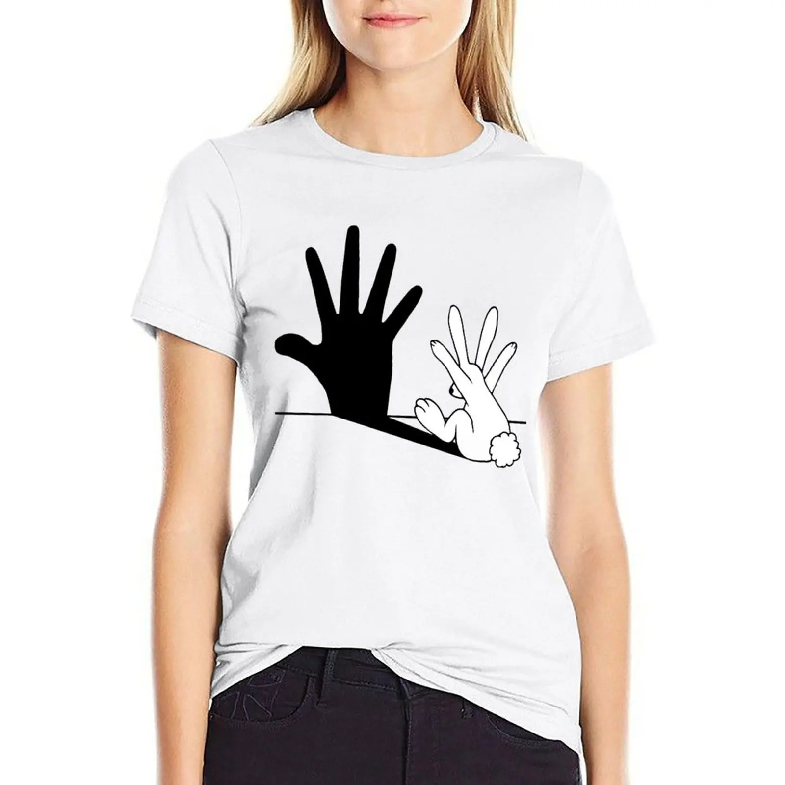 Rabbit Hand Shadow Classic T-shirt Aesthetic clothing korean fashion oversized workout shirts for Women
Rabbit Hand Shadow Classic T-shirt Aesthetic clothing korean fashion oversized workout shirts for Women