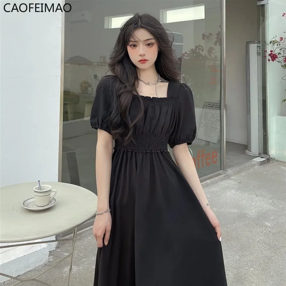 First Love Dress 2025 Hot Summer Hepburn Style French style Retro Square Collar Black Dress Waist Hugging Long dress
First Love Dress 2025 Hot Summer Hepburn Style French style Retro Square Collar Black Dress Waist Hugging Long dress