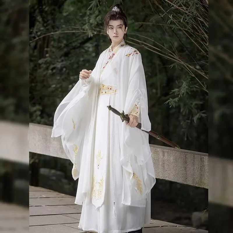 Large Size 2XL Hanfu Men Chinese Traditional Embroidered White Hanfu Male Cosplay Costume Ancient Chinese Hanfu Tang Suits Men
Large Size 2XL Hanfu Men Chinese Traditional Embroidered White Hanfu Male Cosplay Costume Ancient Chinese Hanfu Tang Suits Men