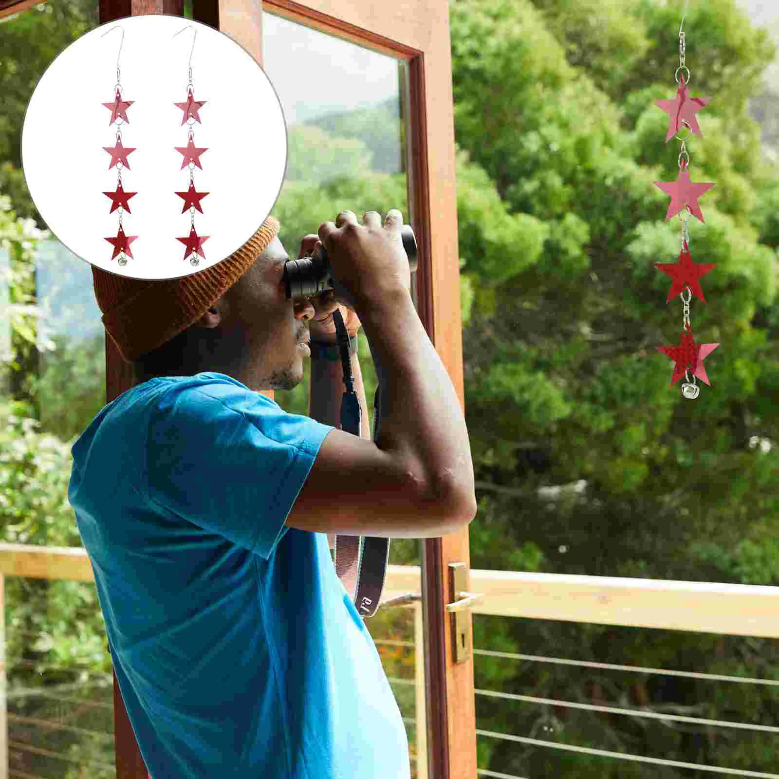 2 Pcs Five-pointed Film Reflective Decorations Device Hanging Tool Pvc Balcony Adornments
2 Pcs Five-pointed Film Reflective Decorations Device Hanging Tool Pvc Balcony Adornments