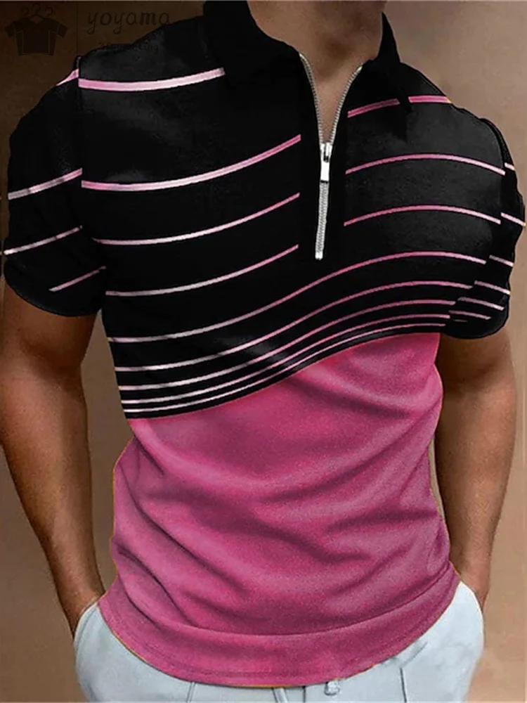 New Men's Shirts Casual Short Sleeve Lapel Shirts for Men Business Polo Shirt 3D Print Stripe Polo Shirt Button Pullover Tops
New Men's Shirts Casual Short Sleeve Lapel Shirts for Men Business Polo Shirt 3D Print Stripe Polo Shirt Button Pullover Tops
