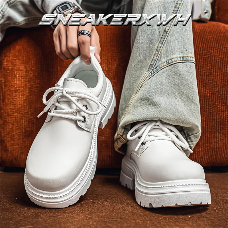 Men's Waterproof Leather Shoes Spring British Style Casual Thick Bottom Heightening White Head Shoes Anti-slip Sports
Men's Waterproof Leather Shoes Spring British Style Casual Thick Bottom Heightening White Head Shoes Anti-slip Sports
