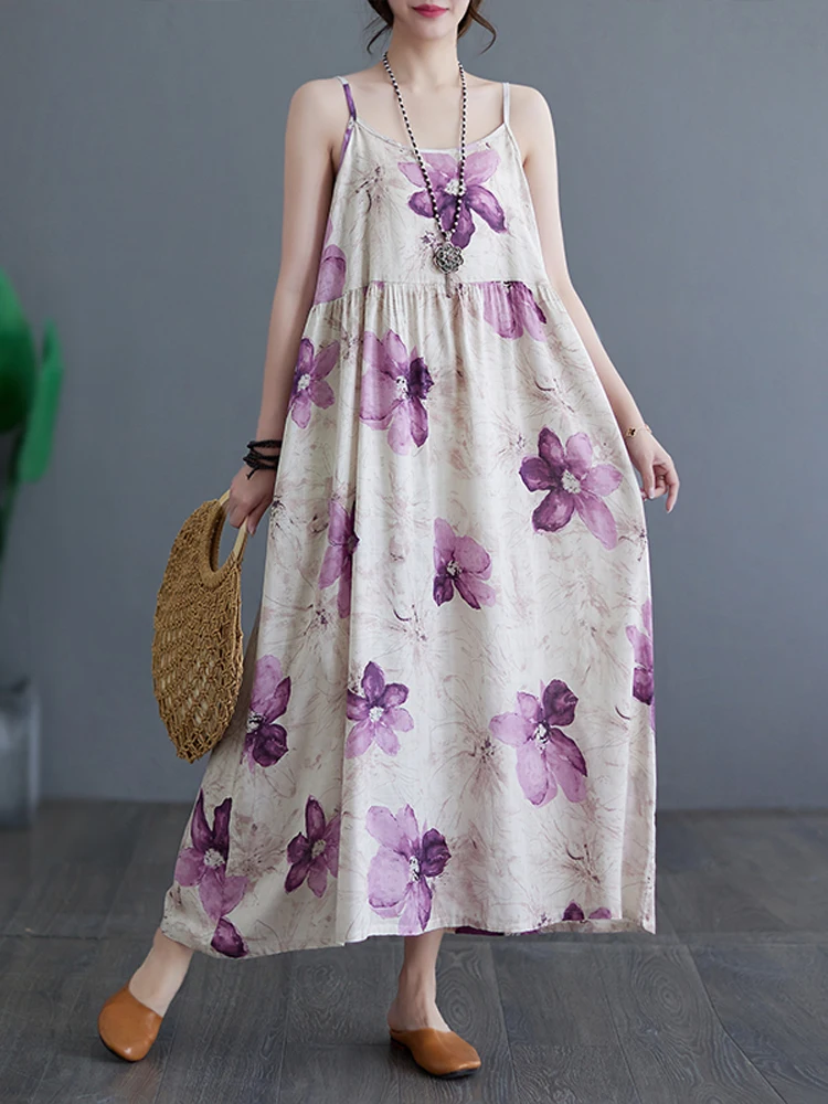 NYFS 2023 Summer New Vintage Woman Dress Vestidos Robe Ete Femme Elbise Loose Sleeveless Print Cotton Linen Straps Long Dresses
NYFS 2023 Summer New Vintage Woman Dress Vestidos Robe Ete Femme Elbise Loose Sleeveless Print Cotton Linen Straps Long Dresses