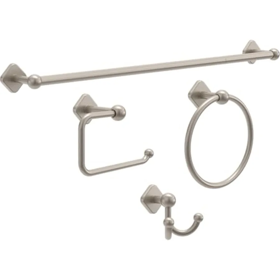 Gainesville Набор для ванной комнаты из 4 предметов, атласный никель, вешалка для полотенец 18 + 6 дюймов, держатель для туалетной бумаги, держатель для полотенец для рук, крючок, 4 предмета, твердая ванна
Gainesville Набор для ванной комнаты из 4 предметов, атласный никель, вешалка для полотенец 18 + 6 дюймов, держатель для туалетной бумаги, держатель для полотенец для рук, крючок, 4 предмета, твердая ванна