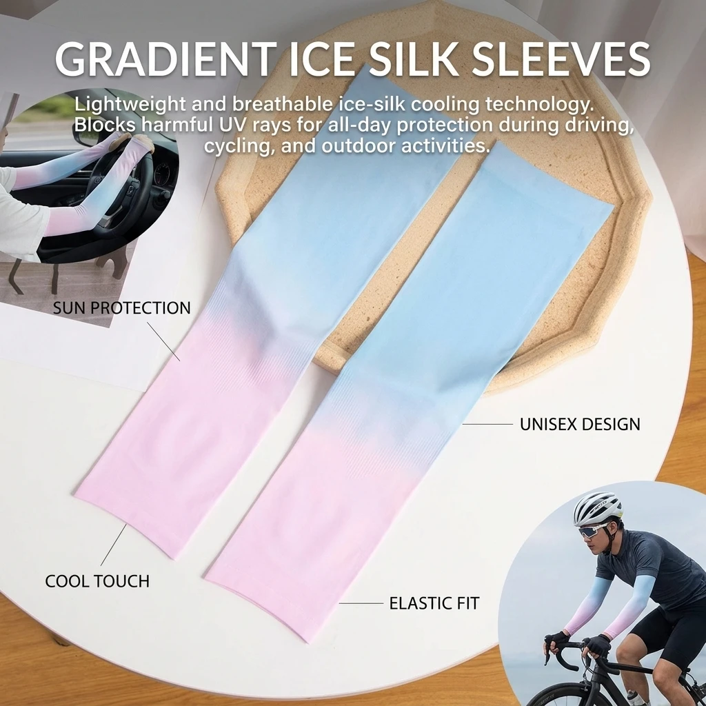 2Pairs Sun Sleeves Ice Silk Fabric for Cycling Driving UV Protection Gradient Breathable Arm Covers Outdoor Essentials
2Pairs Sun Sleeves Ice Silk Fabric for Cycling Driving UV Protection Gradient Breathable Arm Covers Outdoor Essentials