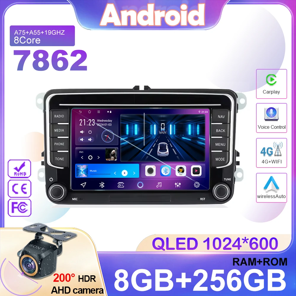7" 2 Din HD Car Media Video RDS Airplay Car Radio Wireless CarPlay Android Auto Stereo Audio For VW/Seat/Skoda/Passat/Golf/Polo
7" 2 Din HD Car Media Video RDS Airplay Car Radio Wireless CarPlay Android Auto Stereo Audio For VW/Seat/Skoda/Passat/Golf/Polo