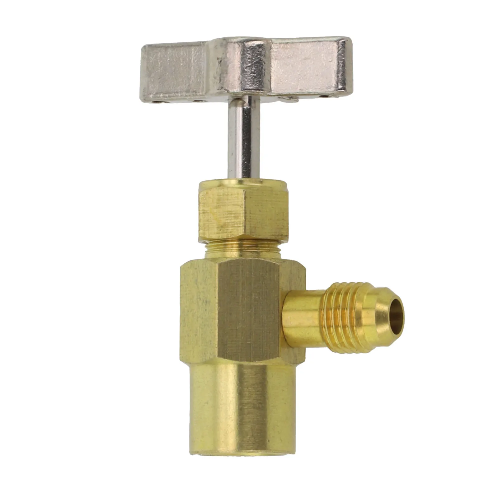 Brass Valve Opener Air Conditioning Adapter For Home Use 1/4" SAE Male Fitting Comfortable Grip Compatible With Yellow Hoses
Brass Valve Opener Air Conditioning Adapter For Home Use 1/4" SAE Male Fitting Comfortable Grip Compatible With Yellow Hoses