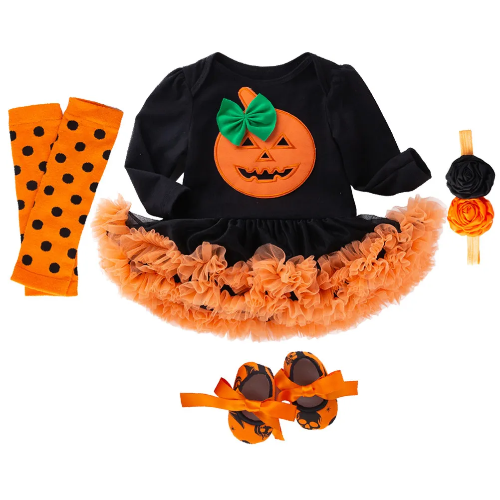 Halloween Baby Outfit Long Sleeve Romper Tutu Skirt Costume Pumpkin Design Lightweight Stretchy Comfortable Wear
Halloween Baby Outfit Long Sleeve Romper Tutu Skirt Costume Pumpkin Design Lightweight Stretchy Comfortable Wear