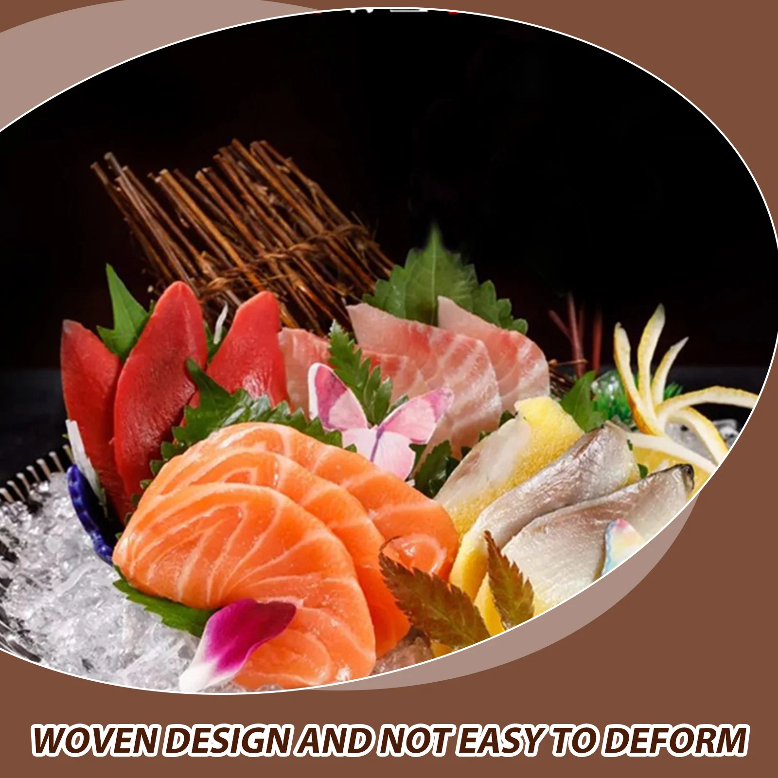 3 Pcs Bamboo Fence for Sushi Tray Decor Japanese Sashimi Plate nament Woven Design Kitchen Accessories
3 Pcs Bamboo Fence for Sushi Tray Decor Japanese Sashimi Plate nament Woven Design Kitchen Accessories