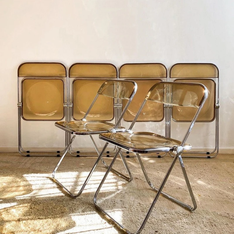 Chair Home Acrylic Dining Chair Backrest Transparent Folding Chair
Chair Home Acrylic Dining Chair Backrest Transparent Folding Chair