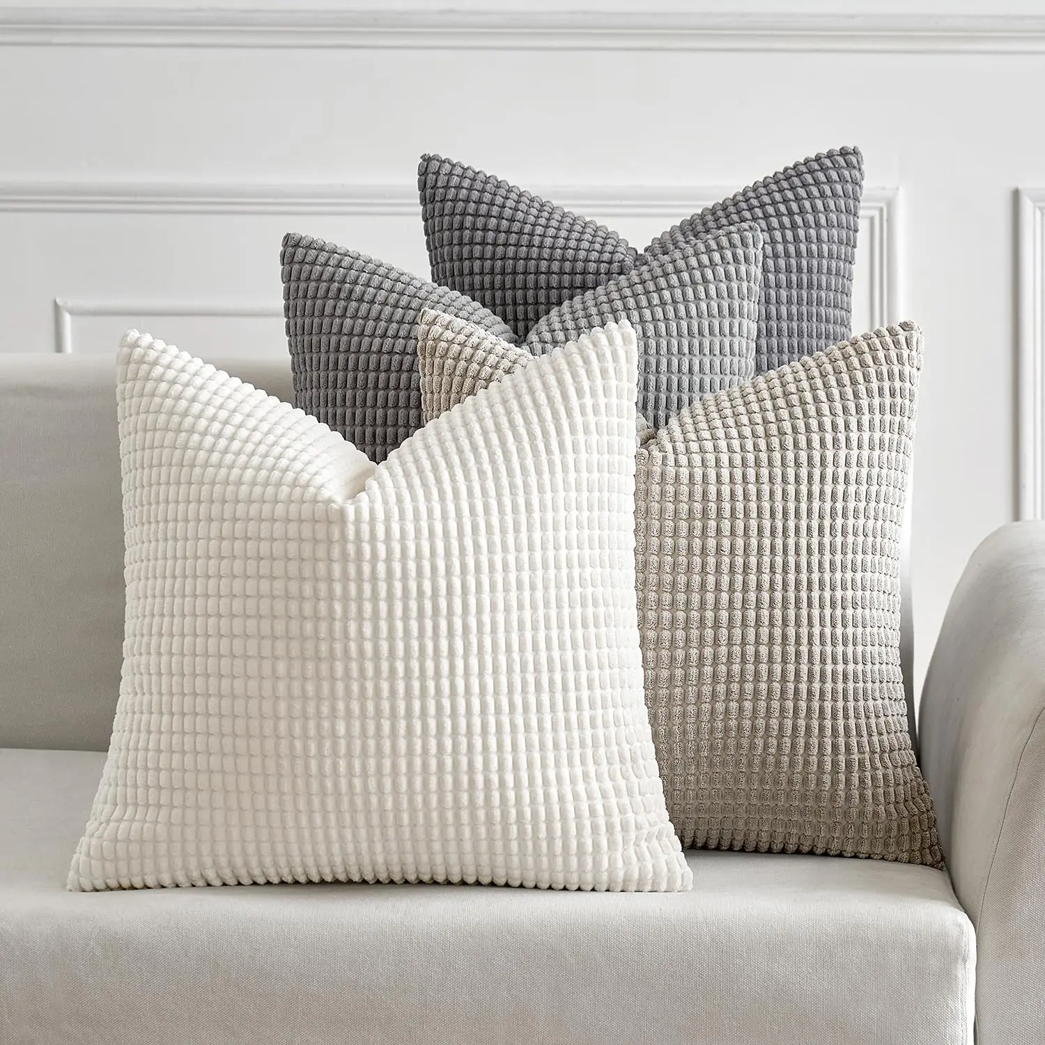 Timel Neutral Pillow Covers 18X18 H Set Of 4 Mid Modern Grey Throw Pillows Rustic Corduroy Couch Pillowcases Nordic Home Decor
Timel Neutral Pillow Covers 18X18 H Set Of 4 Mid Modern Grey Throw Pillows Rustic Corduroy Couch Pillowcases Nordic Home Decor