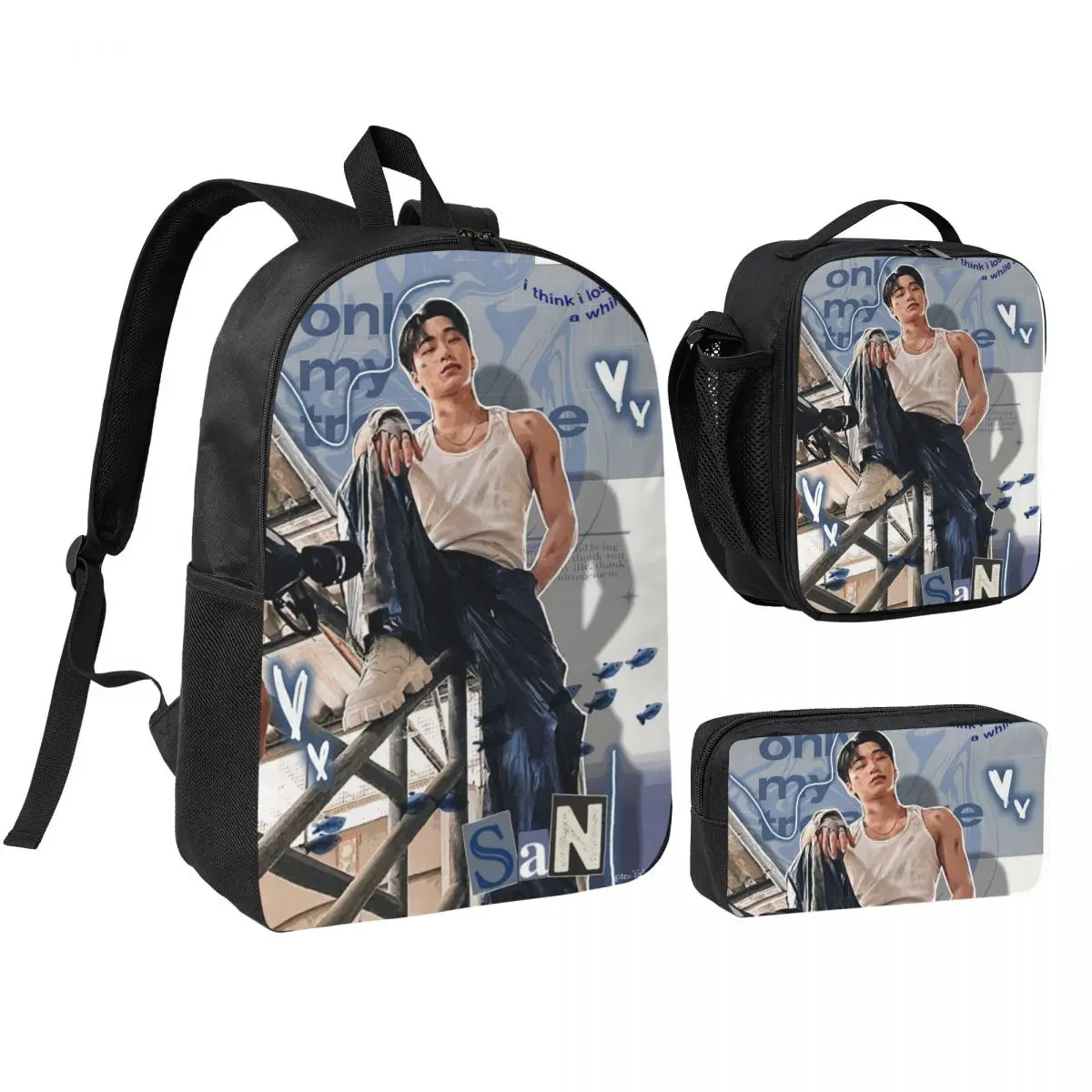 3Pcs Choi San Bad Ateezs merch Backpack Set for Girls Boys Pencil Boxes Bookbag Sets with Lunch Box For School Students Knapsack
3Pcs Choi San Bad Ateezs merch Backpack Set for Girls Boys Pencil Boxes Bookbag Sets with Lunch Box For School Students Knapsack