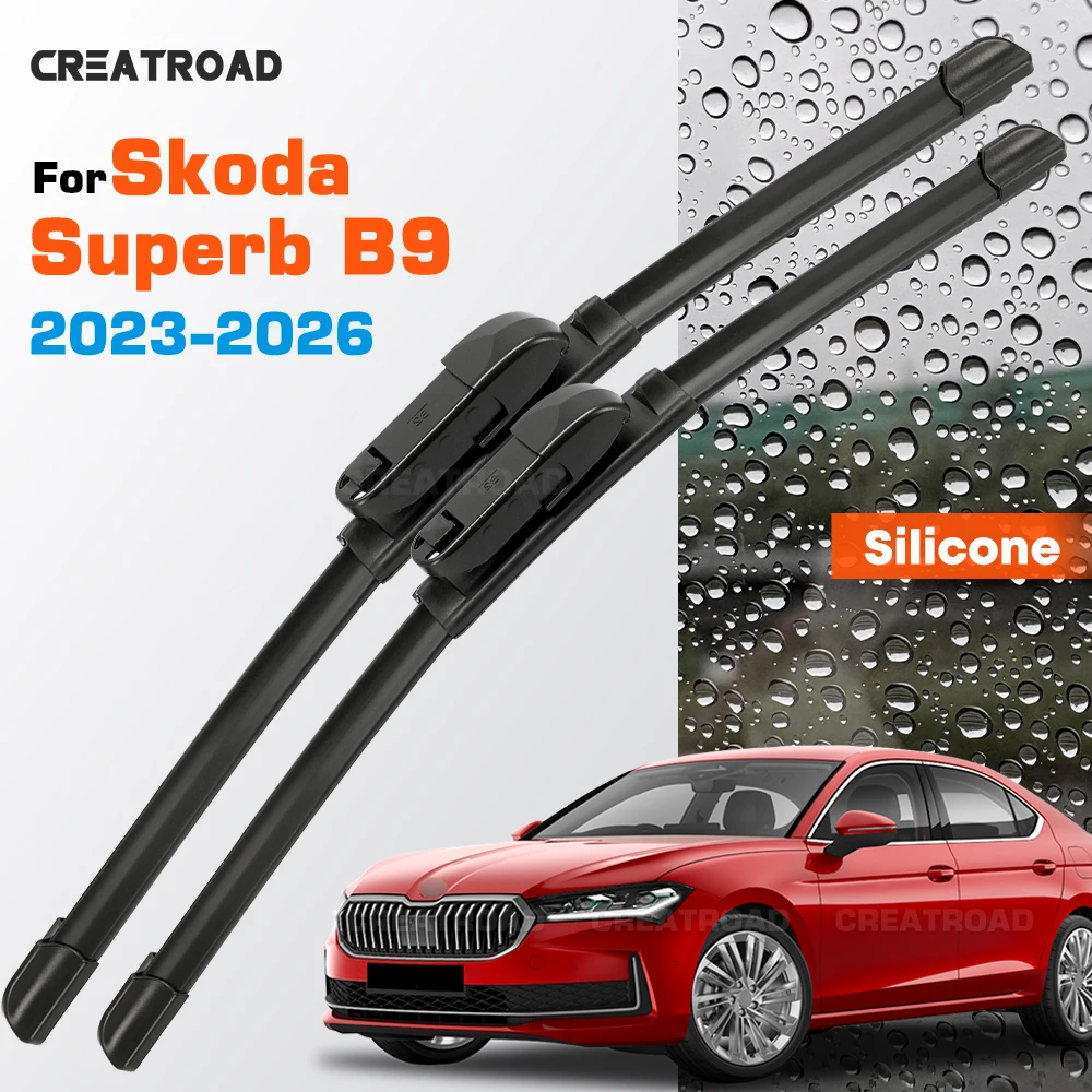 Silicone Wiper Blades Fit For Skoda Superb B9 3Y MK4 2023-2026 Coated Silent HD Wear-Resistant Car Windshield Wipers 26"+18"
Silicone Wiper Blades Fit For Skoda Superb B9 3Y MK4 2023-2026 Coated Silent HD Wear-Resistant Car Windshield Wipers 26"+18"