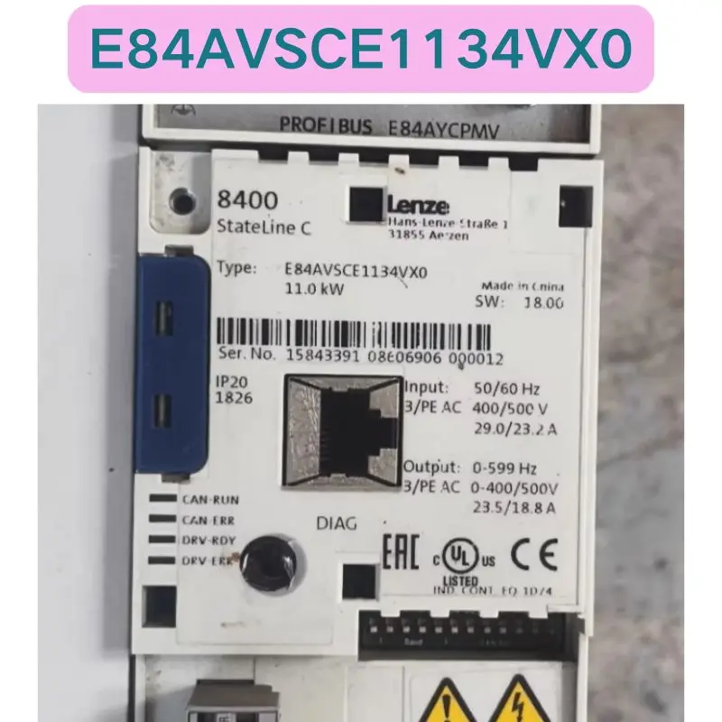 Second-hand E84AVSCE1134VX0 Inverter Tested OK
Second-hand E84AVSCE1134VX0 Inverter Tested OK
