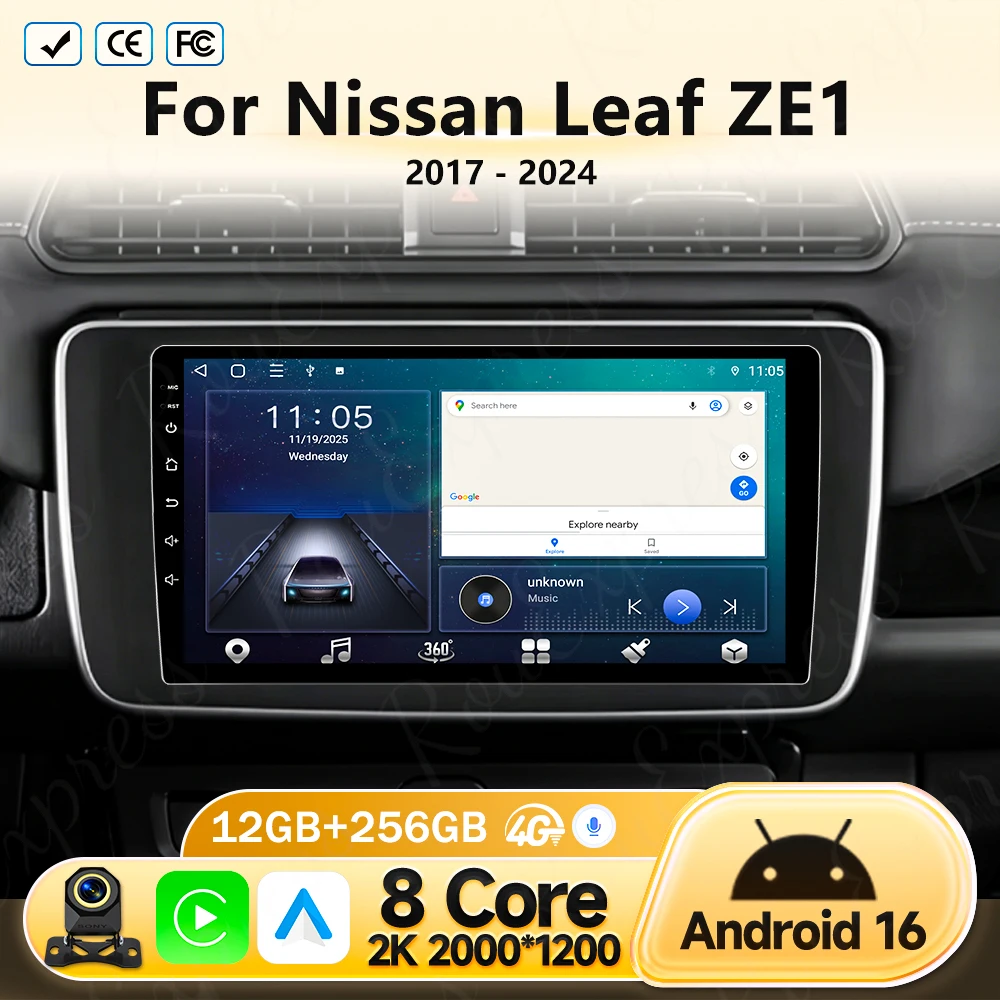 Car Stereo Radio Multimedia Video Player For Nissan Leaf ZE1 2017 - 2024 Navigation GPS DSP Carplay Android Auto Audio Head Unit
Car Stereo Radio Multimedia Video Player For Nissan Leaf ZE1 2017 - 2024 Navigation GPS DSP Carplay Android Auto Audio Head Unit