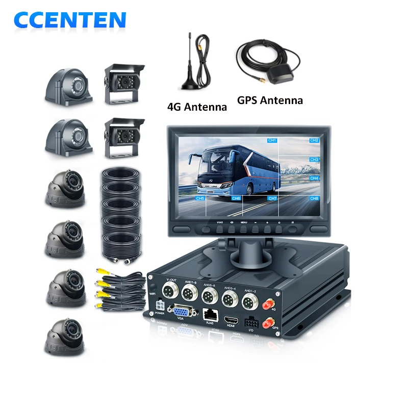 Bus Truck 8CH 4G Network SD Mobile DVR GPS 360 Backup Camera System Remote Monitoring 1080P AHD Wide Angle Camera Night Vision
Bus Truck 8CH 4G Network SD Mobile DVR GPS 360 Backup Camera System Remote Monitoring 1080P AHD Wide Angle Camera Night Vision