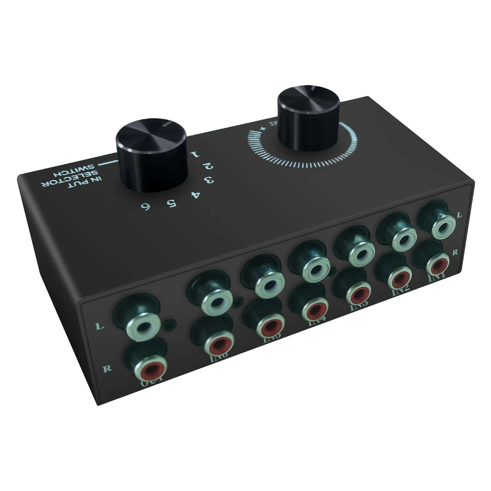 6-Way o Switcher Right and Left Channel Stereo o Switcher Compatible with TV Blu -Ray Player DVD Player CD Amplifier
6-Way o Switcher Right and Left Channel Stereo o Switcher Compatible with TV Blu -Ray Player DVD Player CD Amplifier