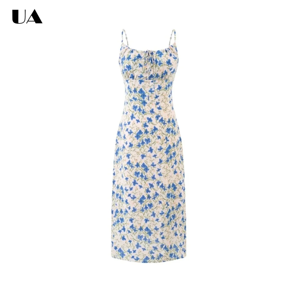 Fashionable Printed A-line Lace-up Midi Dress, Trendy Spaghetti Strap Long Dresses for Women, Vacation Style Sleeveless Dress
Fashionable Printed A-line Lace-up Midi Dress, Trendy Spaghetti Strap Long Dresses for Women, Vacation Style Sleeveless Dress