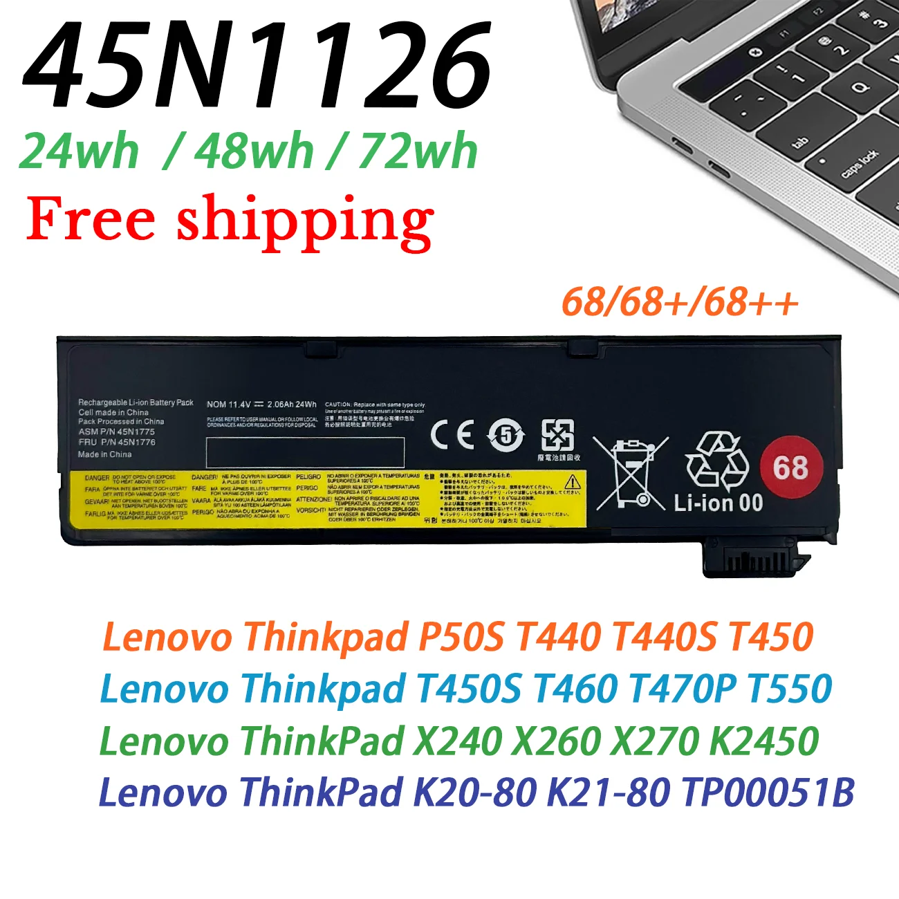 45N1126 Аккумулятор для ноутбука Lenovo ThinkPad X240 T440S T440 X250 T450S X260 S440 S540 L450 L470 45N1130 45N1131 45N1127
45N1126 Аккумулятор для ноутбука Lenovo ThinkPad X240 T440S T440 X250 T450S X260 S440 S540 L450 L470 45N1130 45N1131 45N1127