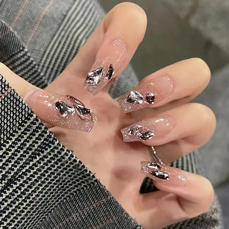 24pcs Gradient Nude Color Fake Nails Medium Coffin False Nails Ballet Heart Pink Diamond Press on Nails Cute Sweet Bowknot Nail
24pcs Gradient Nude Color Fake Nails Medium Coffin False Nails Ballet Heart Pink Diamond Press on Nails Cute Sweet Bowknot Nail