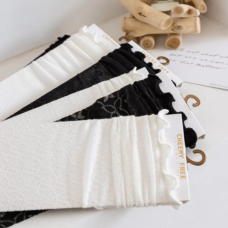 Spring Summer Fashion Women Socks Lady Long Black White Lace Harajuku Ruffle Casual Sweet Kawaii Floral Breathable Lolita
Spring Summer Fashion Women Socks Lady Long Black White Lace Harajuku Ruffle Casual Sweet Kawaii Floral Breathable Lolita