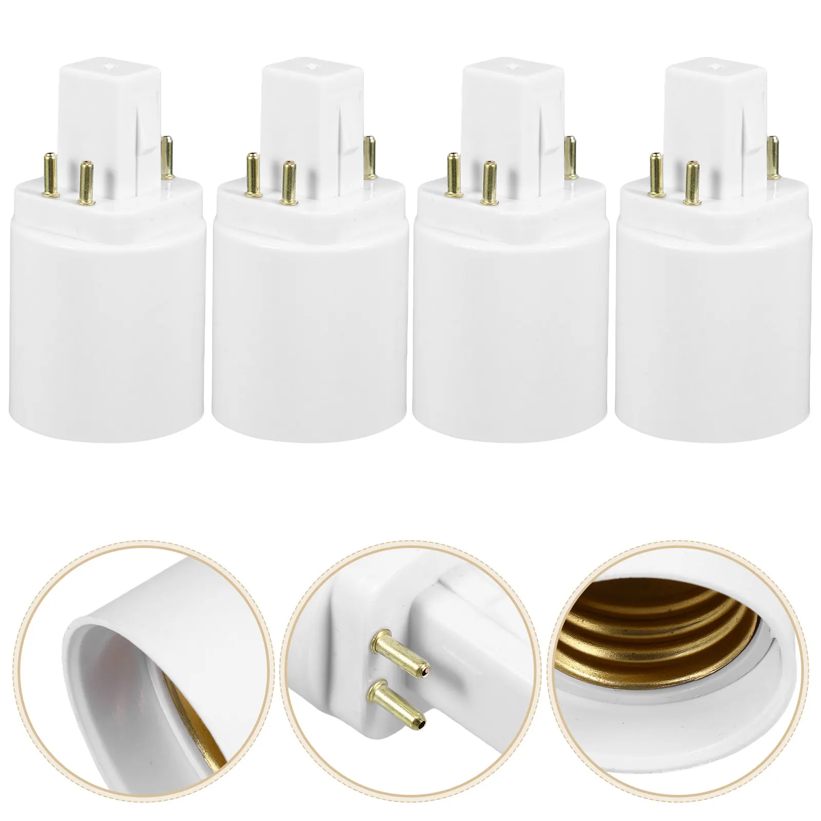 4Pcs Bulb Socket Adapter G24q to E27 Lamp Base Converter Time Saving Compact Light Fixture Adapter for LED Incandescent
4Pcs Bulb Socket Adapter G24q to E27 Lamp Base Converter Time Saving Compact Light Fixture Adapter for LED Incandescent