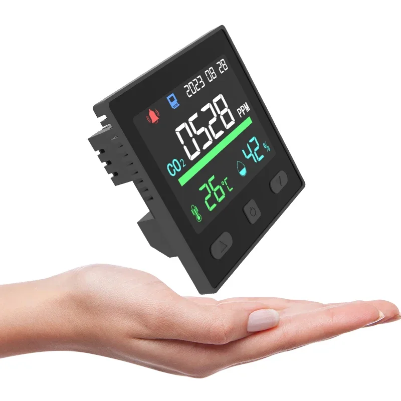 Hot Selling 86mm Wall Mounted Indoor Air Quality Monitor NDIR Sensor WIFI Connectivity Detects CO2 Temperature Humidity LCD
Hot Selling 86mm Wall Mounted Indoor Air Quality Monitor NDIR Sensor WIFI Connectivity Detects CO2 Temperature Humidity LCD