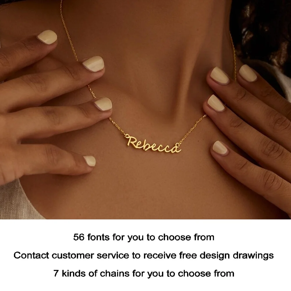 Charming new custom letter necklace, high quality waterproof rose gold chain, wife gift, necklace silver
Charming new custom letter necklace, high quality waterproof rose gold chain, wife gift, necklace silver