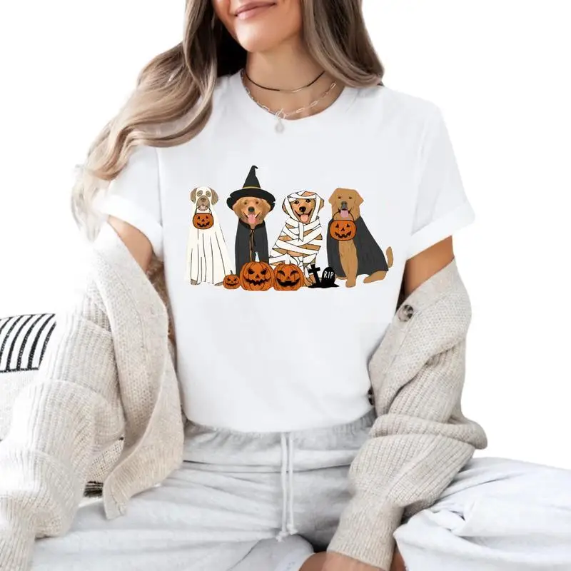 Halloween Dogs T-Shirt Cute Puppy Costume Print Tee Unisex Funny Spooky Season Casual Top Ghost Witch Mummy Dog Graphic
Halloween Dogs T-Shirt Cute Puppy Costume Print Tee Unisex Funny Spooky Season Casual Top Ghost Witch Mummy Dog Graphic