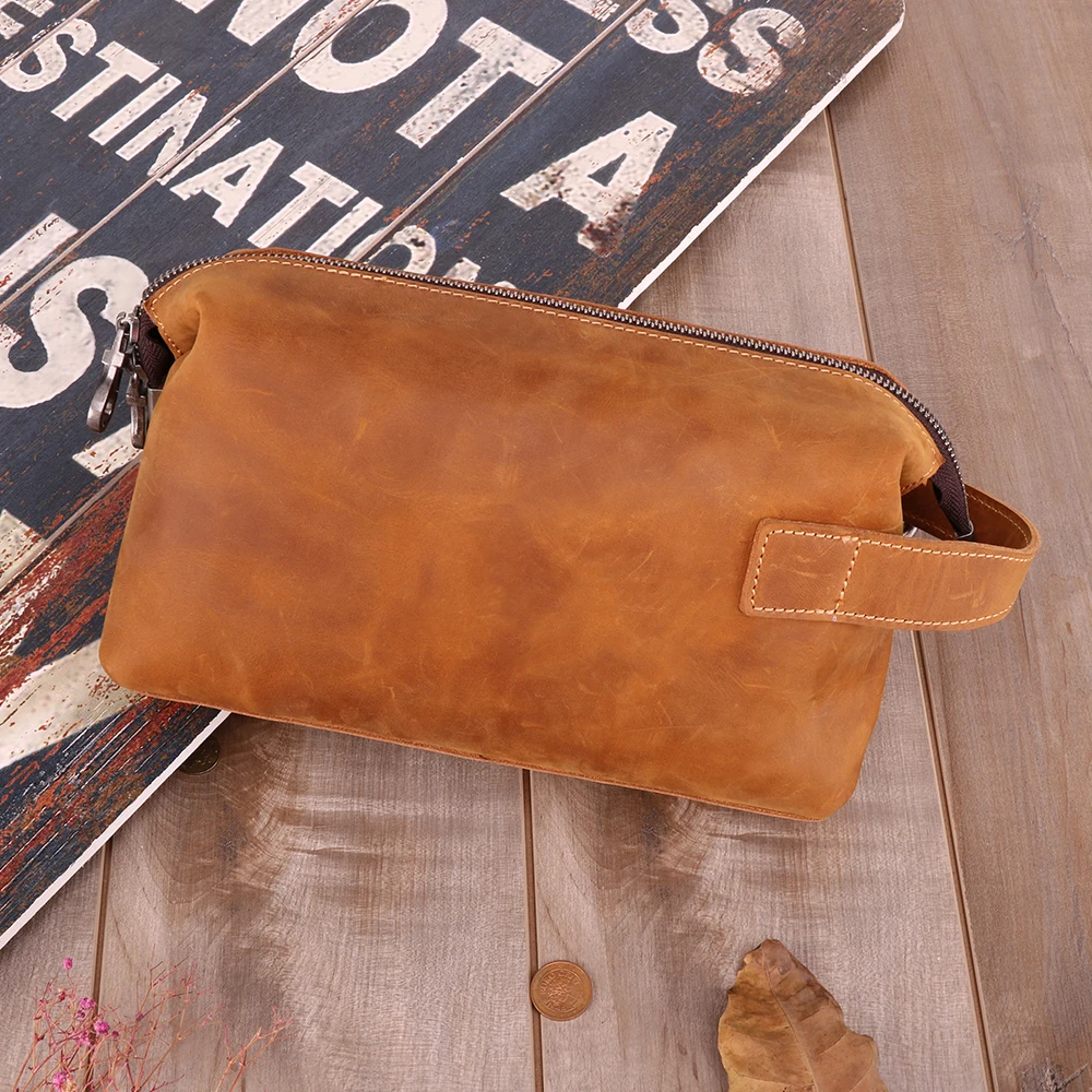 Genuine Leather Men's Storage Bag Vintage Crazy Horse Leisure Travel Handbag Large Capacity Multifunctional Male Wash Bag
Genuine Leather Men's Storage Bag Vintage Crazy Horse Leisure Travel Handbag Large Capacity Multifunctional Male Wash Bag