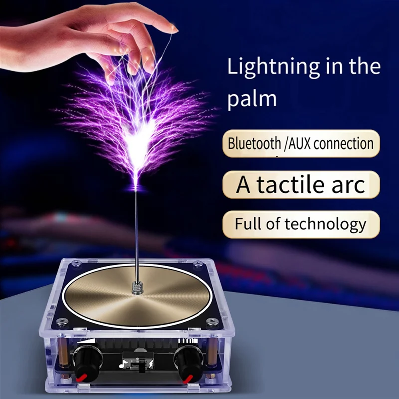 For Tesla Gold Music Coil Artificial Lightning-Pattern Touchable Audio Input Bluetooth Science Experiment Coil, Durable US Plug
For Tesla Gold Music Coil Artificial Lightning-Pattern Touchable Audio Input Bluetooth Science Experiment Coil, Durable US Plug
