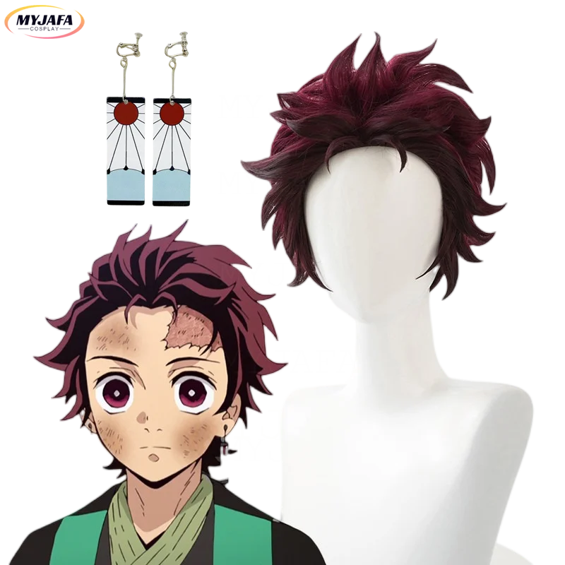 Anime Tanjiro Kamado Cosplay Wig Short Chestnut Brown Heat Resistant Hair Cosplay Wigs + Ear-Rings
Anime Tanjiro Kamado Cosplay Wig Short Chestnut Brown Heat Resistant Hair Cosplay Wigs + Ear-Rings