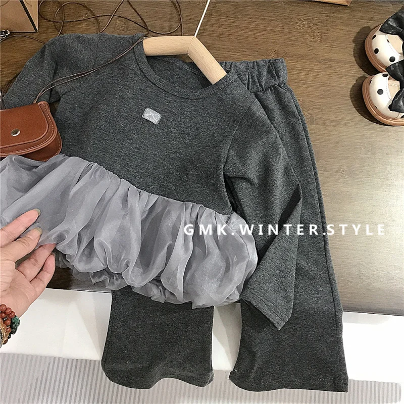 Girls SuitTT-Shirt Autumn Women's Mesh Patchwork Long Sleeve Top Flared Pants Set Flower Bud Shirt2Set
Girls SuitTT-Shirt Autumn Women's Mesh Patchwork Long Sleeve Top Flared Pants Set Flower Bud Shirt2Set
