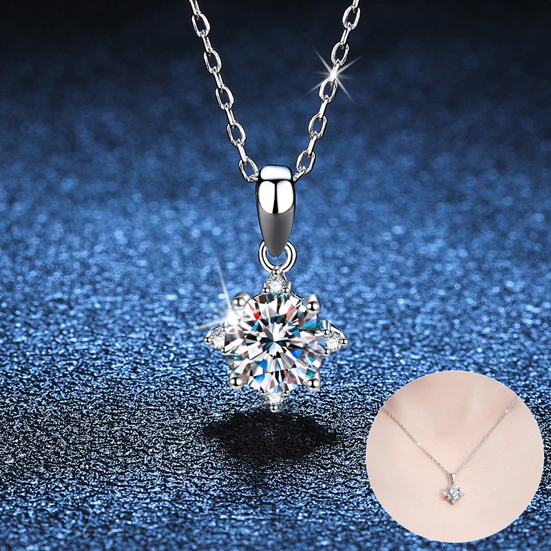 Apaison 1 ct Real Moissanite Necklace Pendant For Women 100% 925 Sterling Silver Necklace Birthday Female Gift Wholesale
Apaison 1 ct Real Moissanite Necklace Pendant For Women 100% 925 Sterling Silver Necklace Birthday Female Gift Wholesale