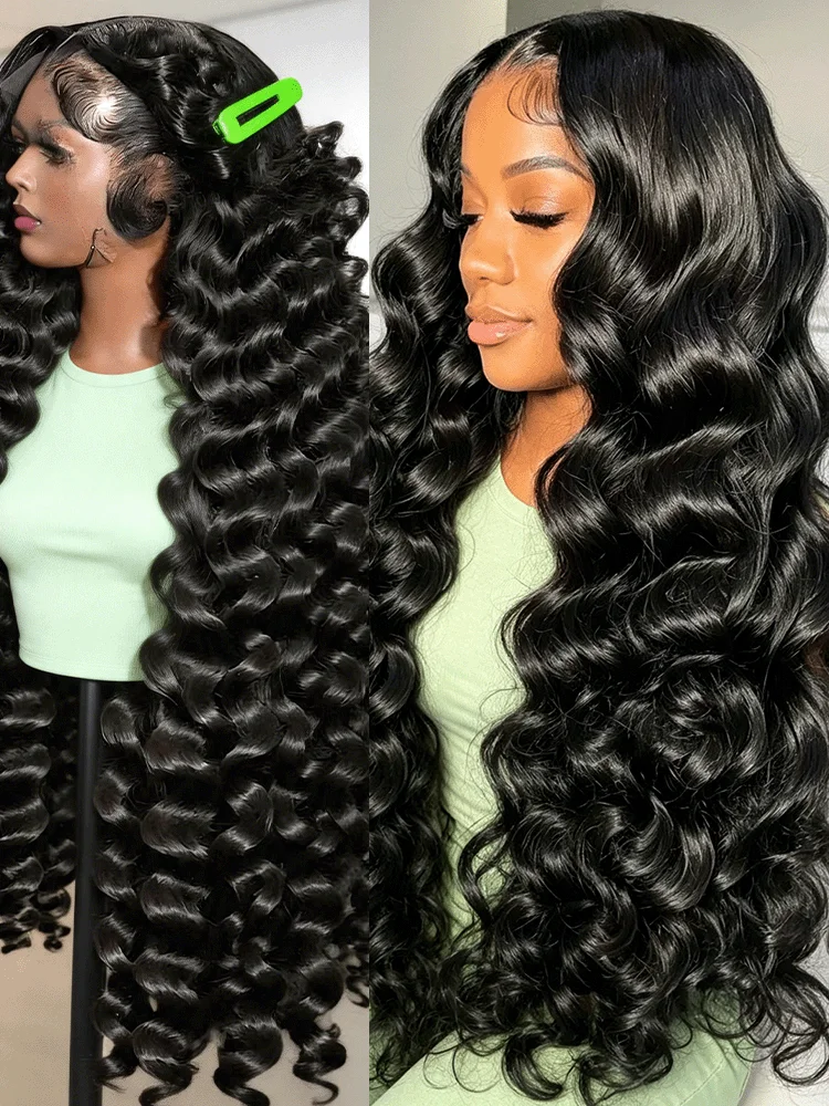 Loose Deep Wave 13x6 HD Swiss Lace Front Human Hair Wig For Women 13x4 Transparent Lace Frontal Raw Brazilian Remy Hair Wig 250 Density 42 46 inch Curly Water Wave Lace Wigs Pre Plucked with Baby Hair
Loose Deep Wave 13x6 HD Swiss Lace Front Human Hair Wig For Women 13x4 Transparent Lace Frontal Raw Brazilian Remy Hair Wig 250 Density 42 46 inch Curly Water Wave Lace Wigs Pre Plucked with Baby Hair