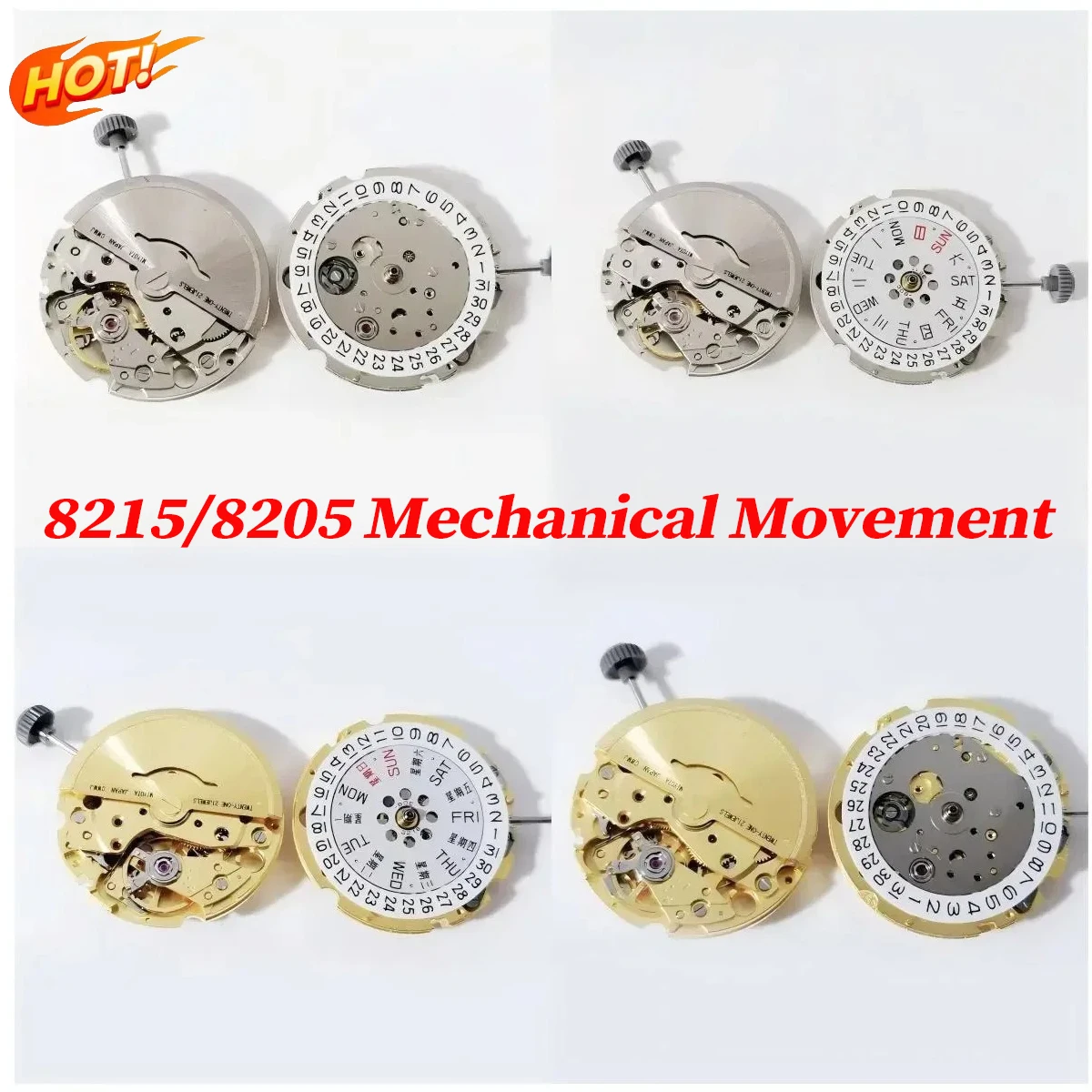 8215/8205 Mechanical 21 Jewels Automatic Movement GMT Date Double Calendar Setting Precision Watch Accessories
8215/8205 Mechanical 21 Jewels Automatic Movement GMT Date Double Calendar Setting Precision Watch Accessories