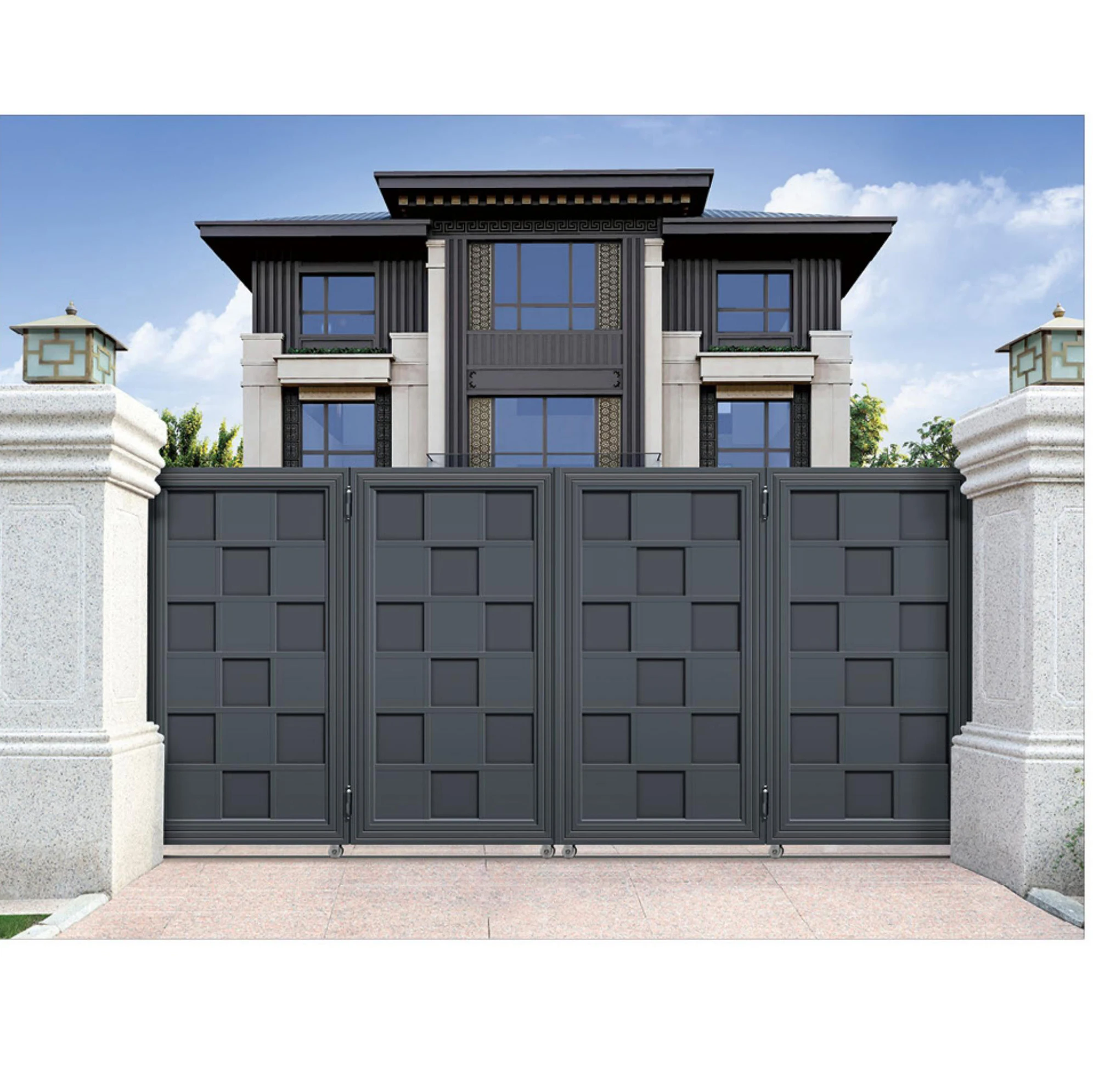 Custom Aluminum Alloy Double Security Swing Gates for House Garden Automatic Modern Eco-Friendly Rodent Proof Customizable
Custom Aluminum Alloy Double Security Swing Gates for House Garden Automatic Modern Eco-Friendly Rodent Proof Customizable