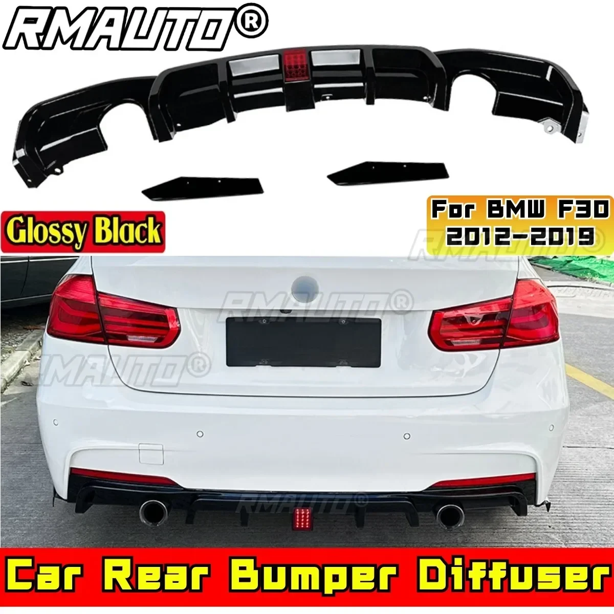 F30 Rear Bumper Lip Glossy Black With Lamp MP Style Rear Bumper Splitter Body Kit For BMW F30 2012-2019 Car Accessories
F30 Rear Bumper Lip Glossy Black With Lamp MP Style Rear Bumper Splitter Body Kit For BMW F30 2012-2019 Car Accessories