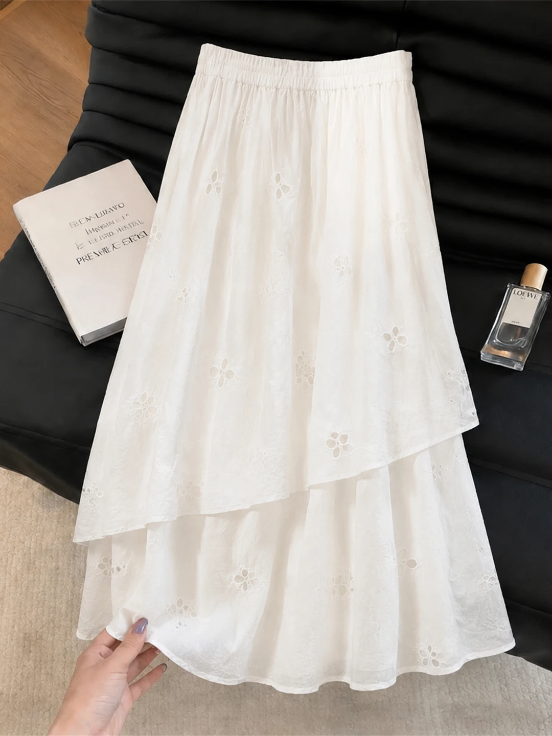 Elegant High Waist Midi Skirt Women's Gentle Style Frou Frou Hem Layered Skirt Korean Style Commute Daily Wear Loose Fit
Elegant High Waist Midi Skirt Women's Gentle Style Frou Frou Hem Layered Skirt Korean Style Commute Daily Wear Loose Fit