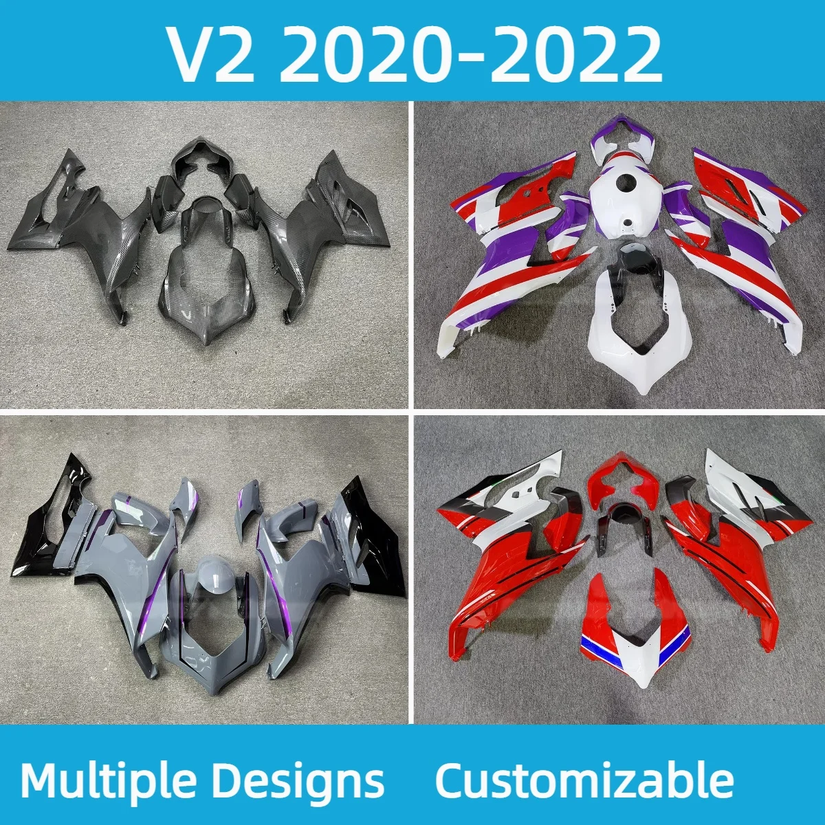 Комплект обтекателя V2 2020 2021 2022, настраиваемые обтекатели для мотоциклов из АБС-пластика послепродажного обслуживания для Ducati 20 21 22
Комплект обтекателя V2 2020 2021 2022, настраиваемые обтекатели для мотоциклов из АБС-пластика послепродажного обслуживания для Ducati 20 21 22