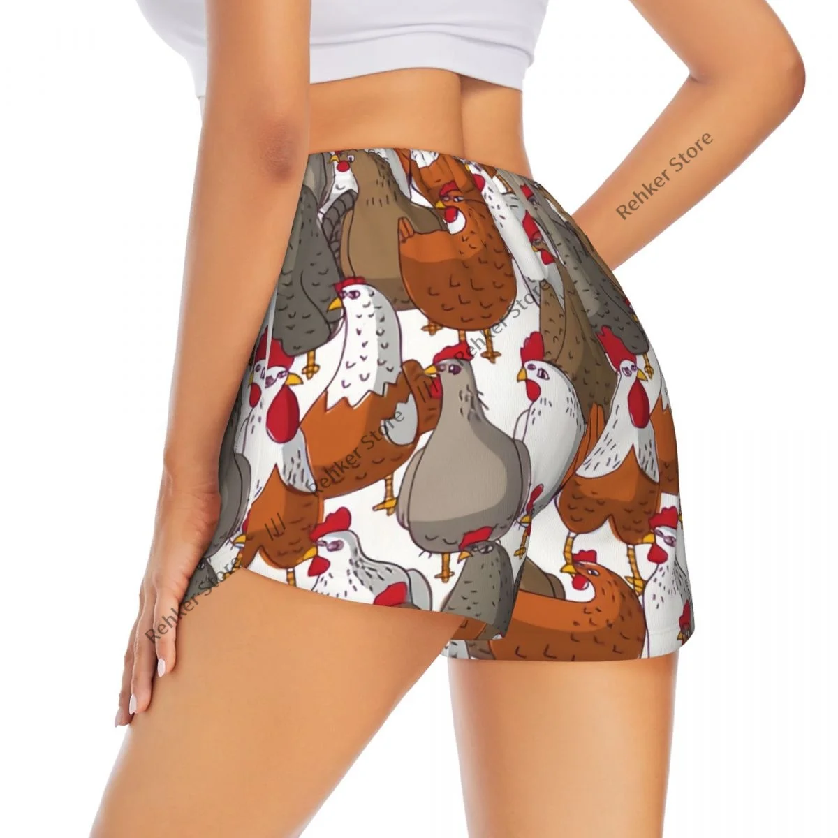 Chicken Pattern Women's Double Layered Quick-Dry Athletic Shorts for Outdoor Leisure Running Fitness Workout Sport
Chicken Pattern Women's Double Layered Quick-Dry Athletic Shorts for Outdoor Leisure Running Fitness Workout Sport