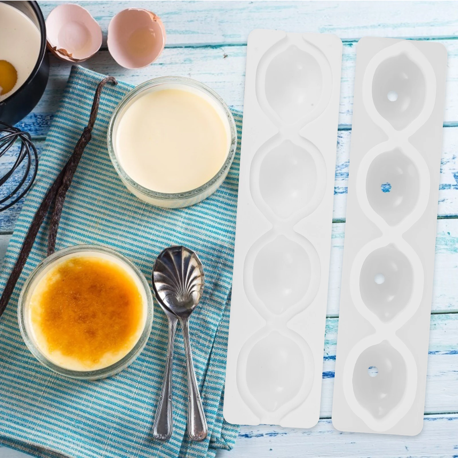 1pc Lemon Shape Silicone Baking Mold Mousse Cake Mold Non-Stick Food Grade Dishwasher Safe For Diy Fondant Chocolate Ice Cube
1pc Lemon Shape Silicone Baking Mold Mousse Cake Mold Non-Stick Food Grade Dishwasher Safe For Diy Fondant Chocolate Ice Cube
