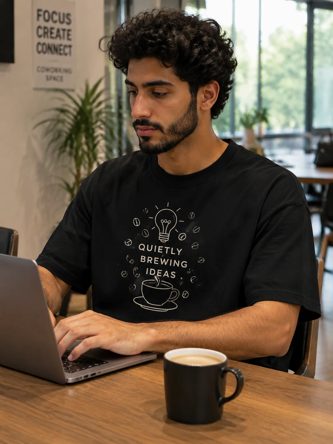 Men Graphic T Shirt Short Sleeve Loose Fit 50% Cotton 50% Polyester Stretch Fabric Coffee Cup Idea Print Casual Summer Daily
Men Graphic T Shirt Short Sleeve Loose Fit 50% Cotton 50% Polyester Stretch Fabric Coffee Cup Idea Print Casual Summer Daily