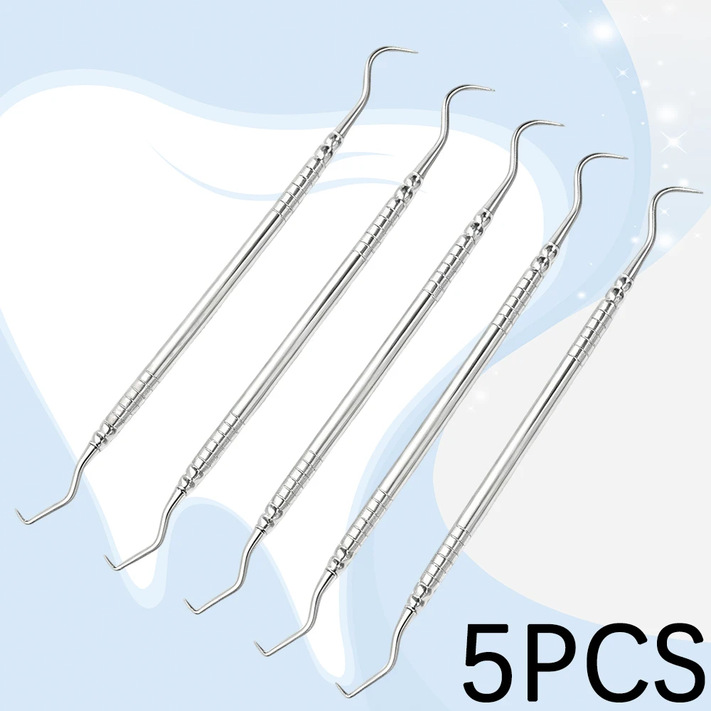 5 Pcs Stainless Steel Double End Dental Explorer Probes with Hook Pick for Teeth Cleaning and Oral Hygiene
5 Pcs Stainless Steel Double End Dental Explorer Probes with Hook Pick for Teeth Cleaning and Oral Hygiene
