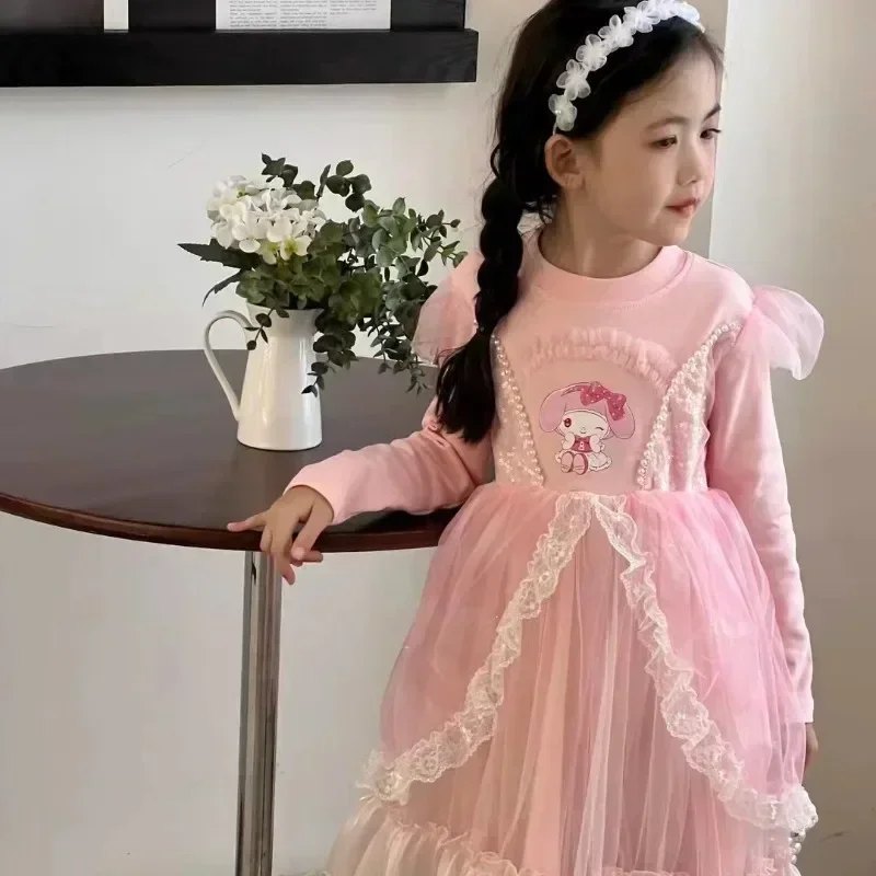 Sanrio Anime My Melody Children Girl Dress Kuromi Long Sleeve Gauze Skirt Fashion Princess Skirt Festival Party Birthday Gift
Sanrio Anime My Melody Children Girl Dress Kuromi Long Sleeve Gauze Skirt Fashion Princess Skirt Festival Party Birthday Gift