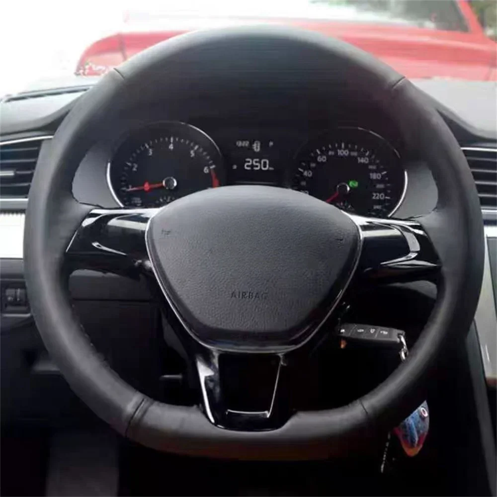 Genuine Leather Black DIY Car Steering Wheel Cover For Volkswagen VW Golf 7 New Polo Jetta Passat B8 Tiguan Sharan Touran
Genuine Leather Black DIY Car Steering Wheel Cover For Volkswagen VW Golf 7 New Polo Jetta Passat B8 Tiguan Sharan Touran